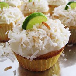 kokosnuss limetten cupcakes