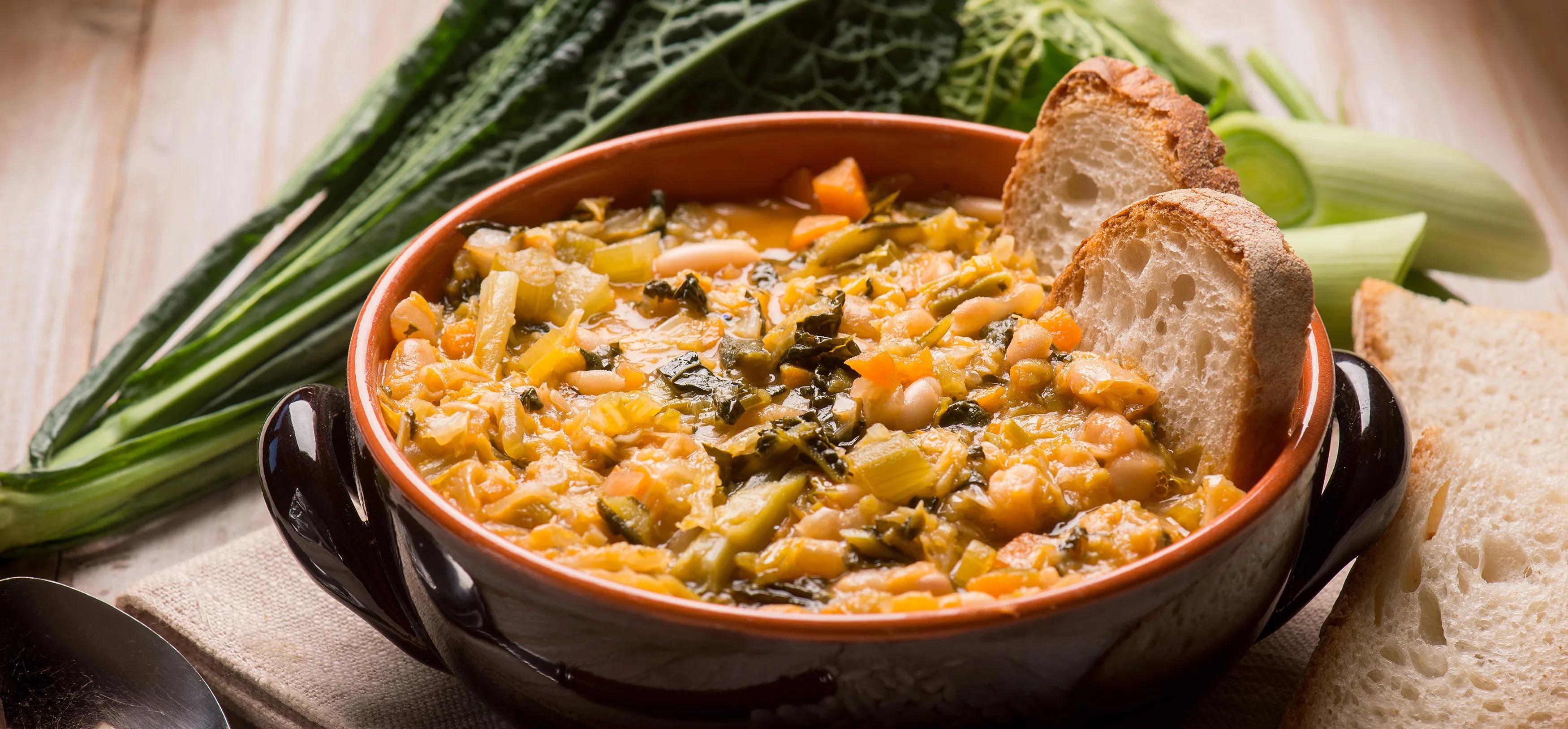 Ribollita | Traditional Vegetable Soup From Tuscany, Italy