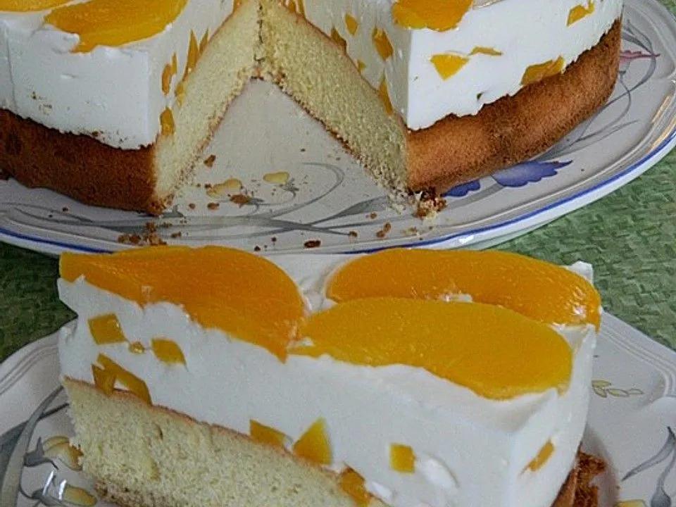 Pfirsich - Joghurt Torte mit Vanillehauch von Seelenschein | Chefkoch ...
