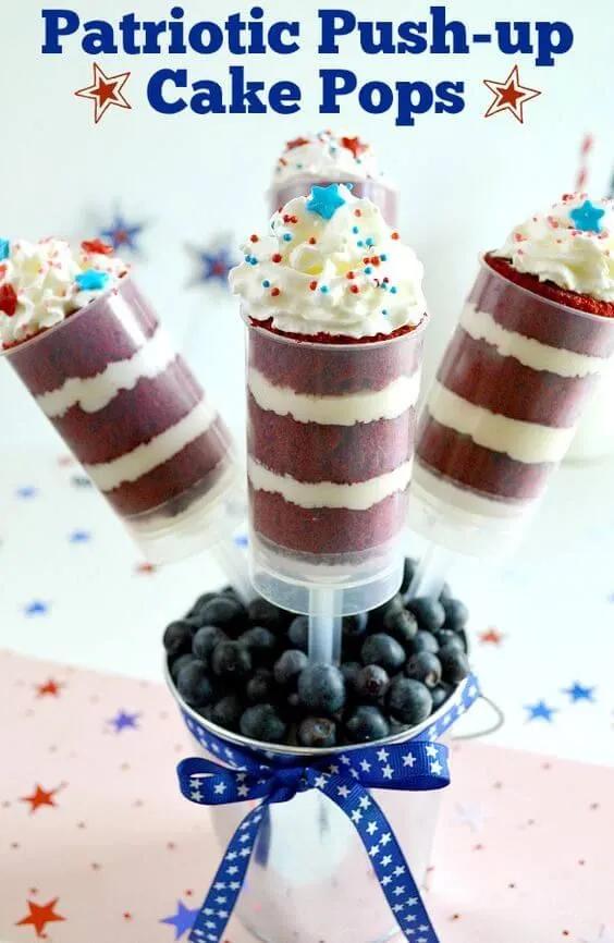 awesome Patriotic Push-up Cake Pops | Cake pops, Cake push pops, Push ...
