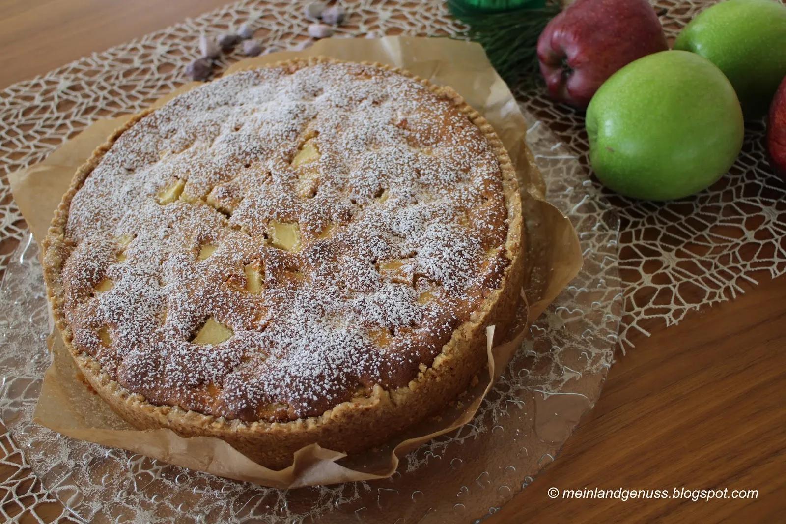 mein Land und Gartengenuss : Apfel-Marzipan-Kuchen