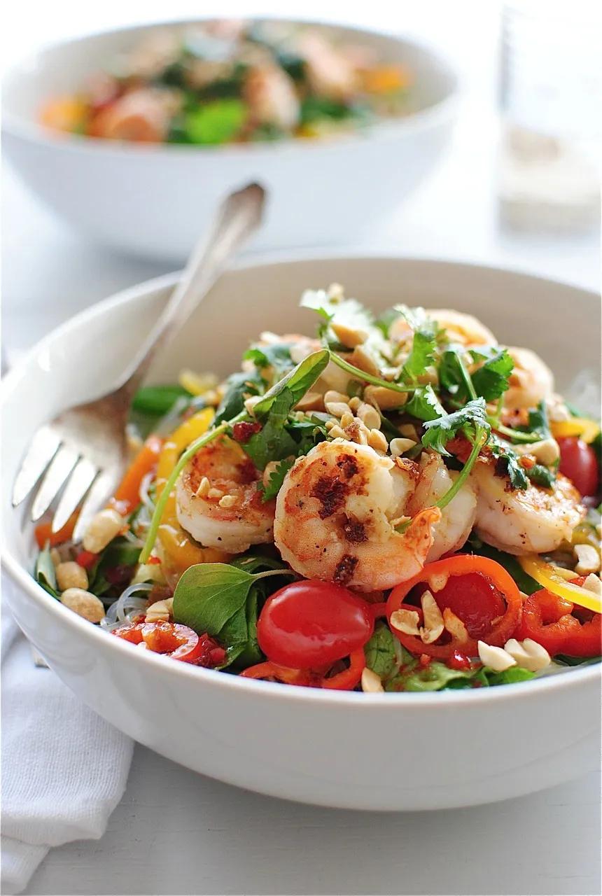 Thai Shrimp Salad | Bev Cooks