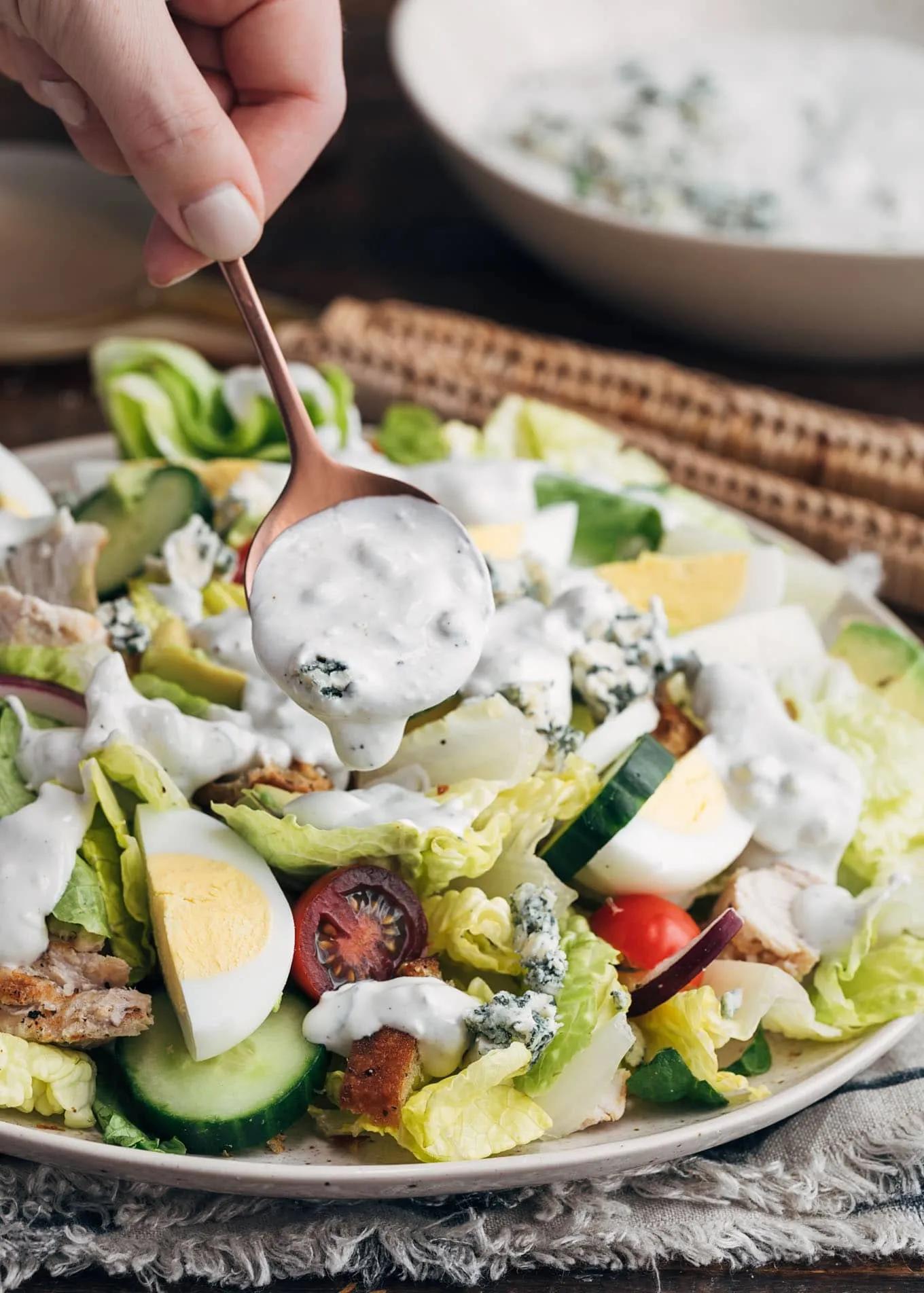 Homemade Blue Cheese Dressing with Buttermilk - Striped Spatula