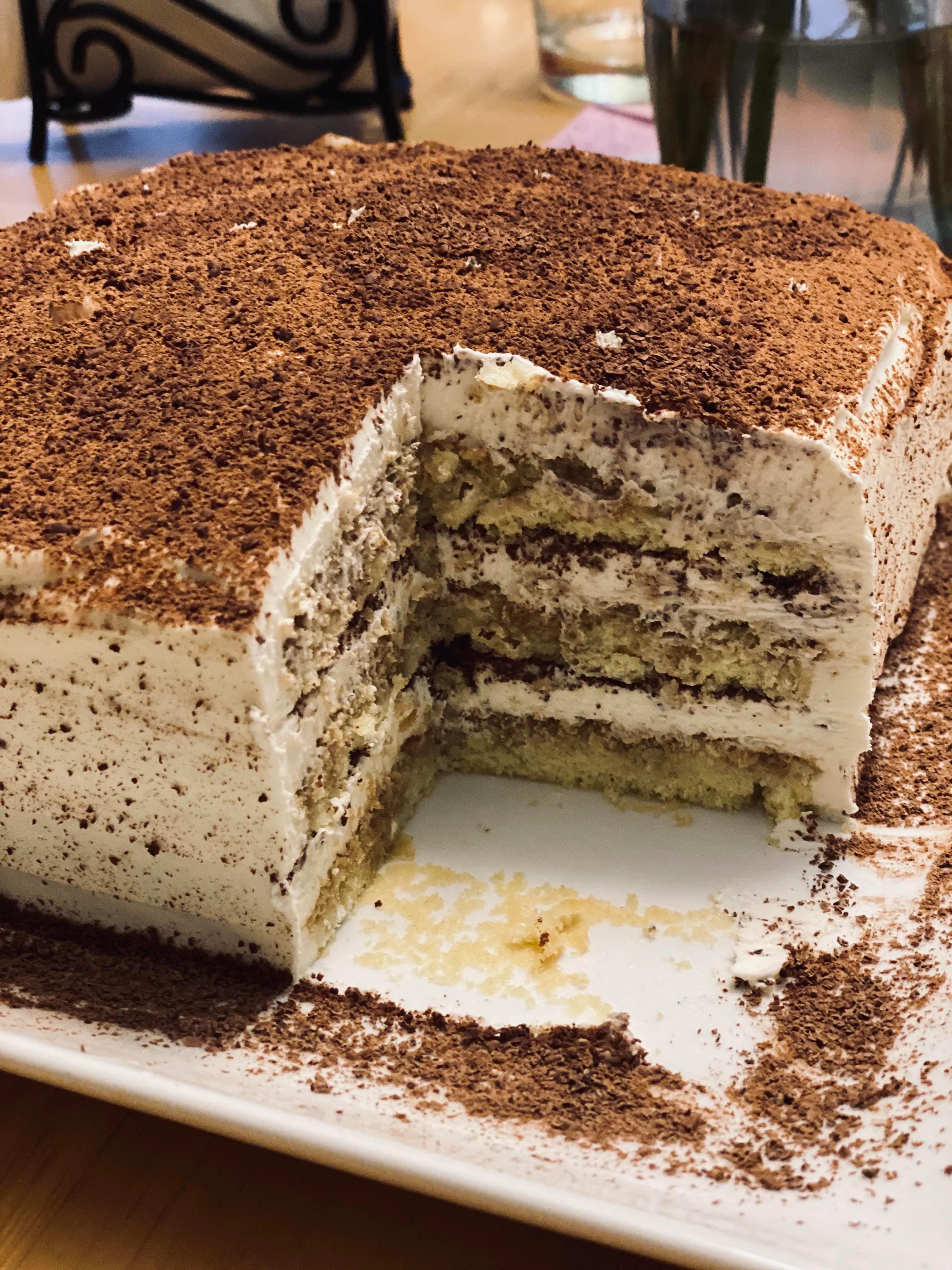 I made Mary Berry’s Tiramisu Cake for my birthday this year! : r/bakeoff