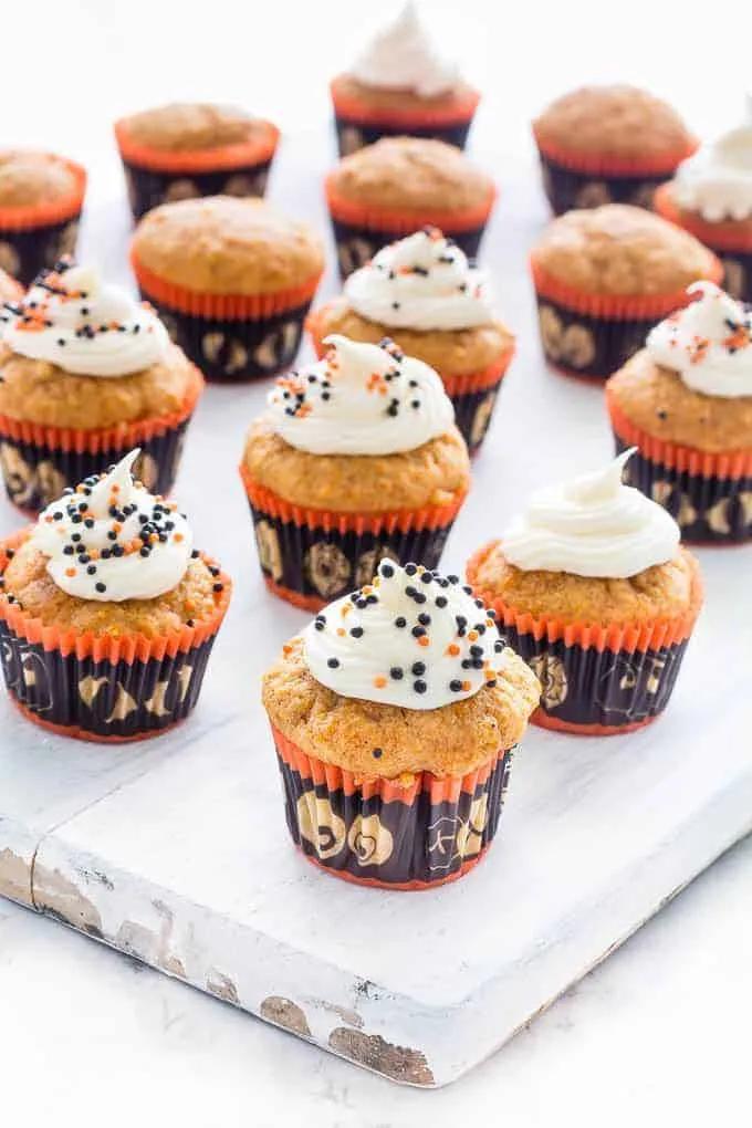 Halloween Mini Pumpkin Muffins - Recipes From A Pantry
