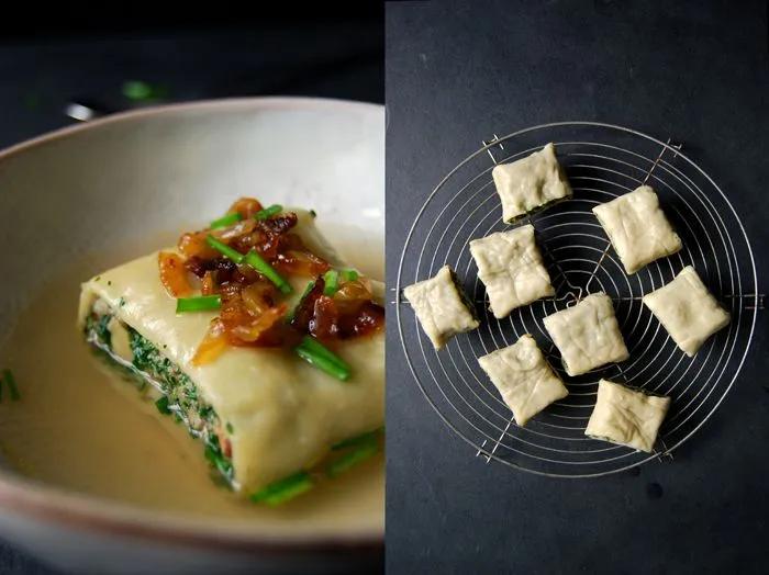 Maultaschen - Swabian Ravioli filled with Spinach, Beef and Parsley ...