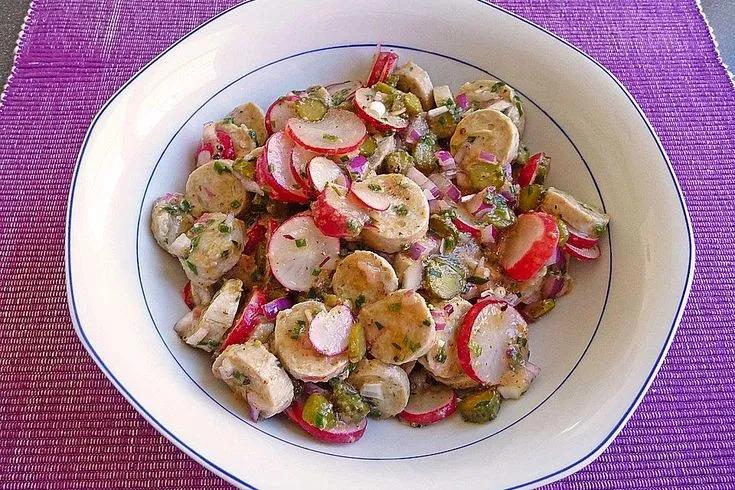 Rettich-Weißwurst-Salat (460 kcal) | Weisswurst, Rettich, Rezepte