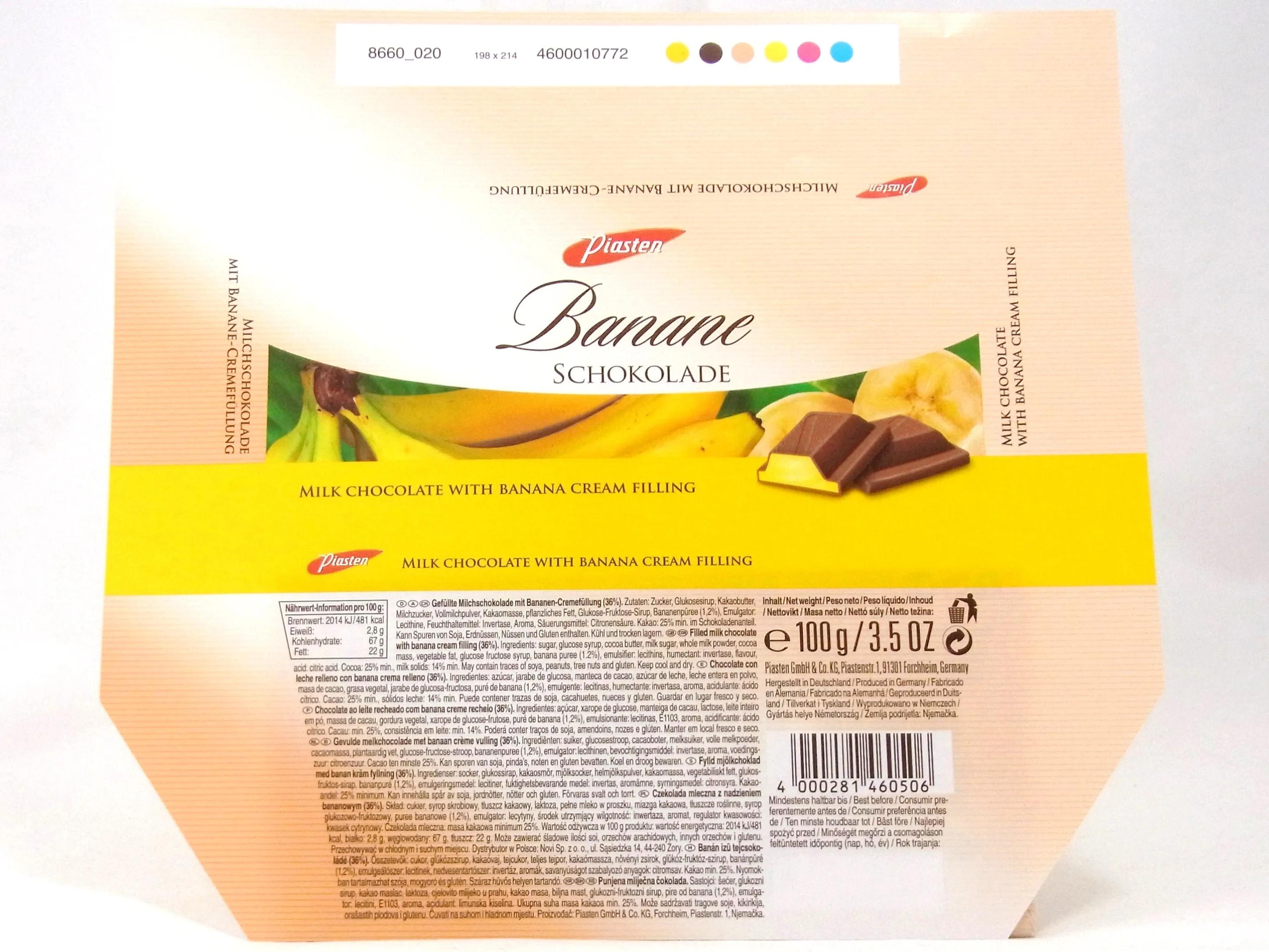 Piasten Banane Schokolade | Lebensmittelklarheit