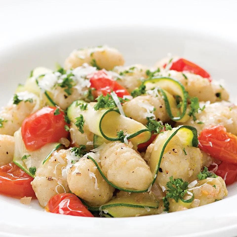 Gnocchi with Zucchini Ribbons &amp; Parsley Brown Butter Recipe - EatingWell