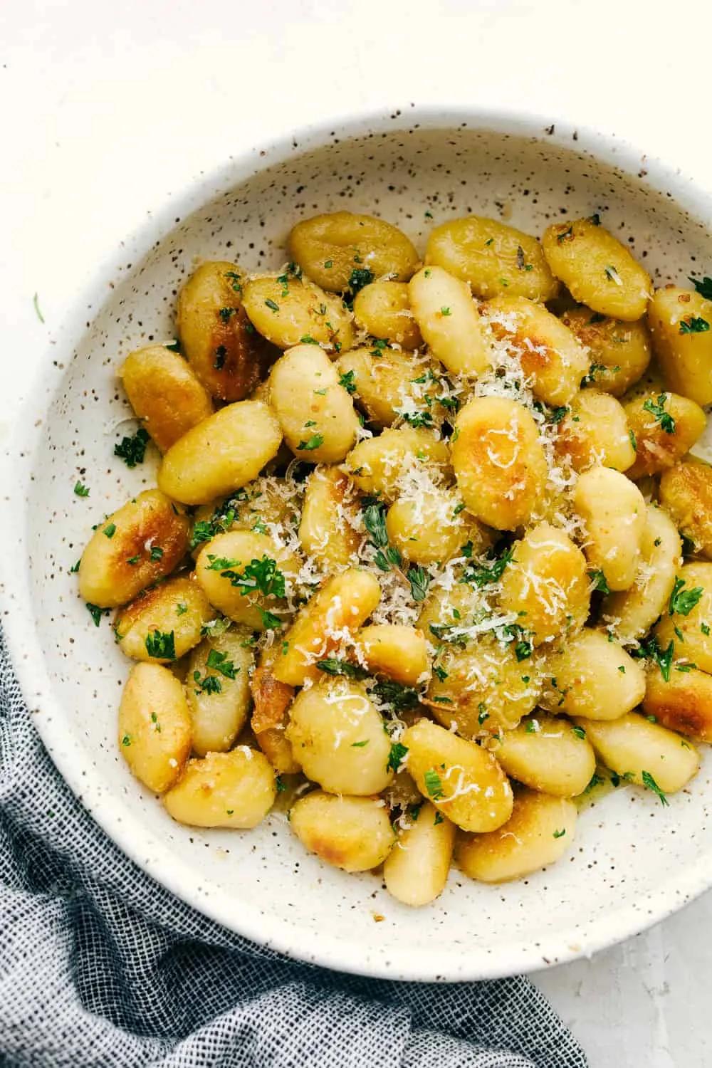 Easy Fried Gnocchi in a Brown Butter Garlic Sauce - BLOGPAPI