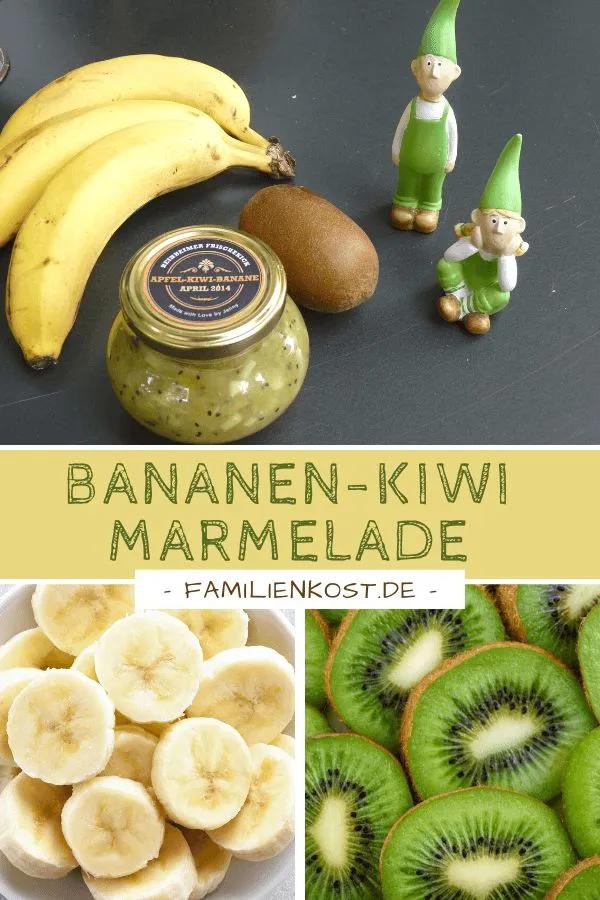 Bananen-Kiwi-Marmelade mit Apfel