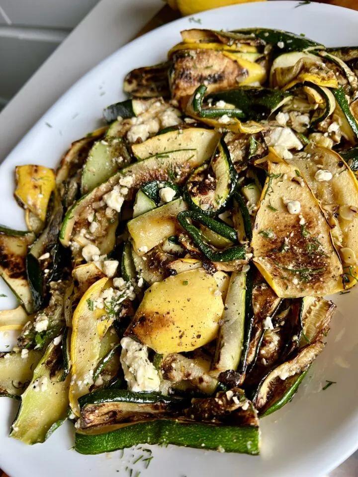 Grilled Zucchini And Feta Salad - Hungry Happens | Recipe in 2022 ...