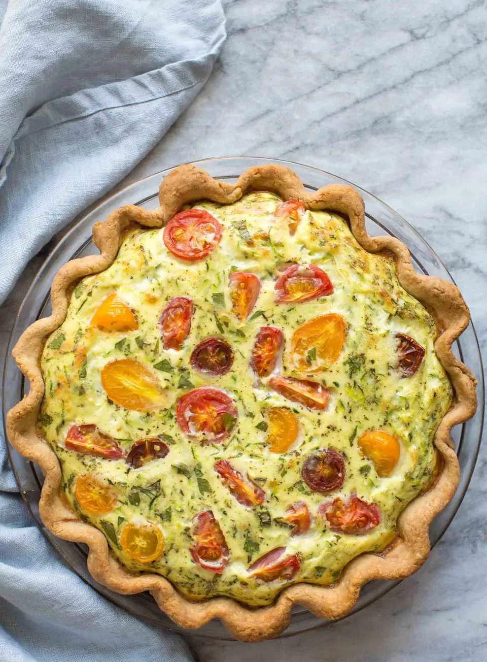 Zucchini Tomato Quiche Recipe