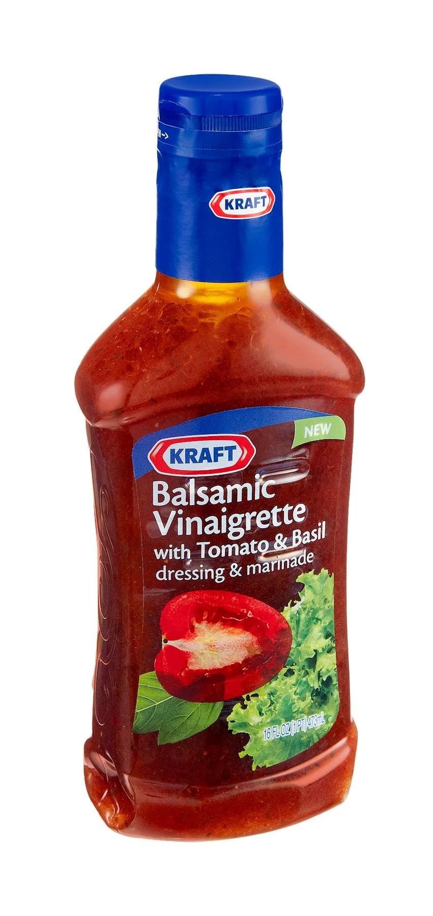 Kraft Salad Dressing Balsamic Vinaigrette with Tomato &amp; Basil Dressing ...