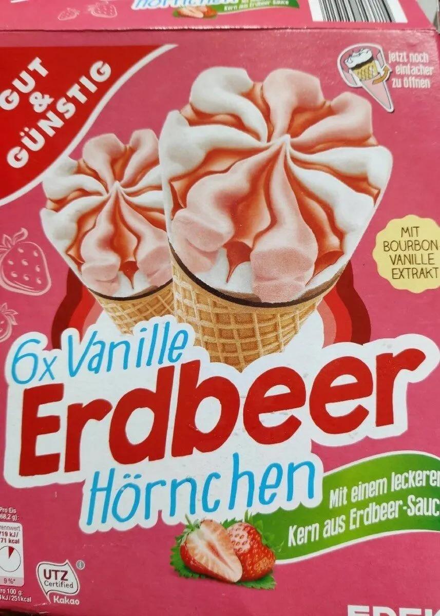 Vanille Erdbeer Hörnchen - Edeka