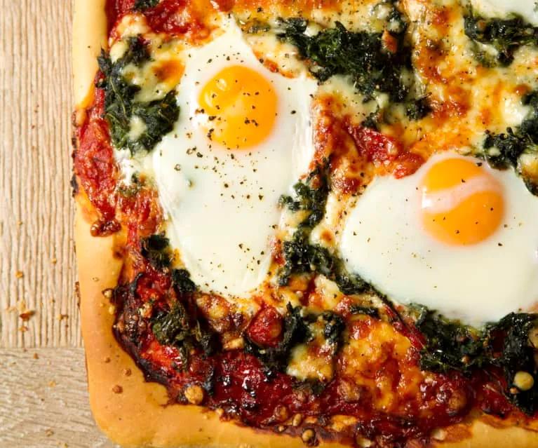 Spinaci e Uovo Pizza recipe from Italy
