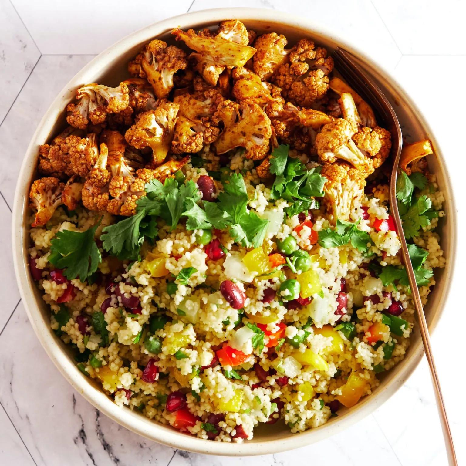 Vegan Couscous Salad | SUPER Easy &amp; Nutritious Salad For 2
