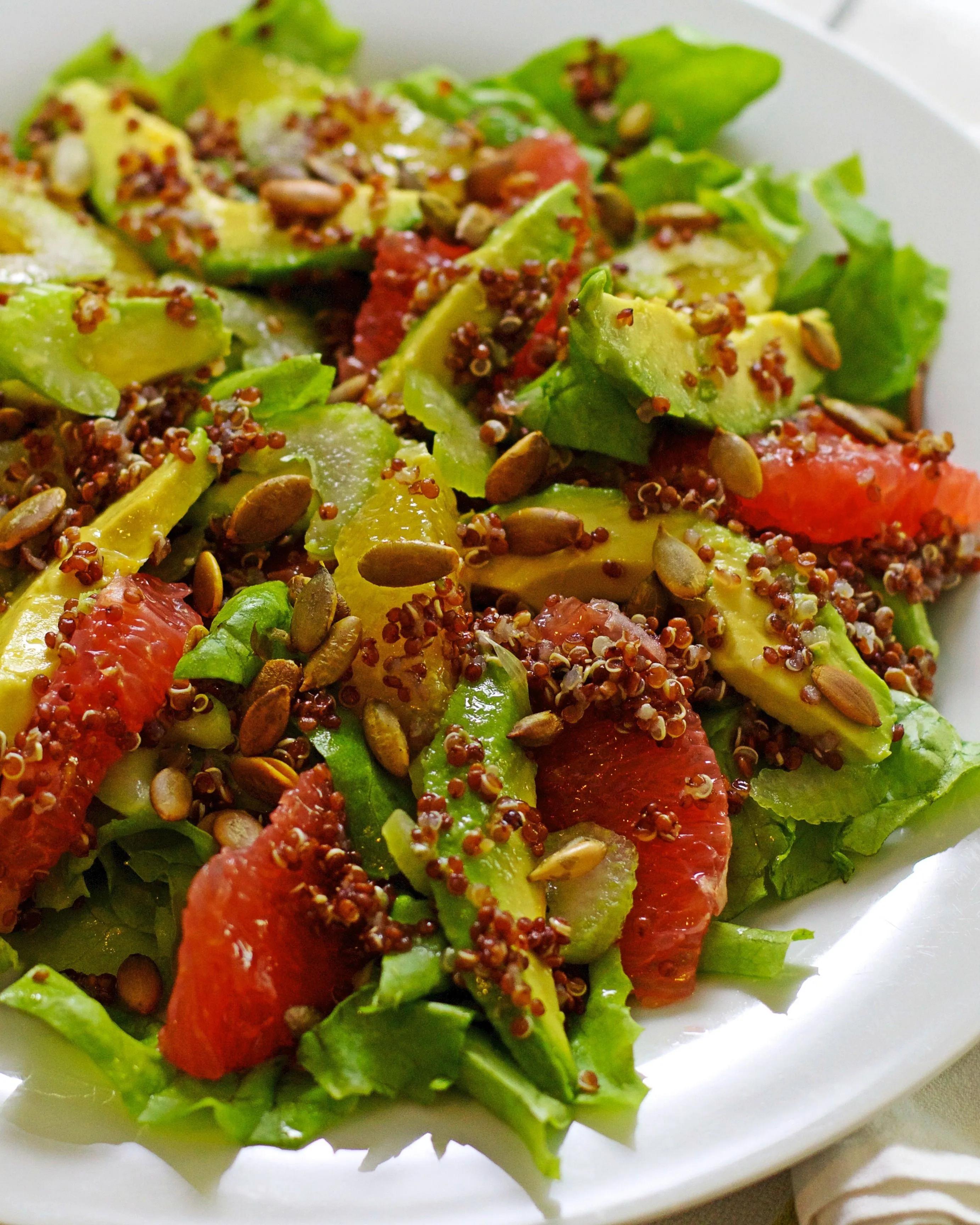This salad is a full meal! The red quinoa looks great and tastes ...