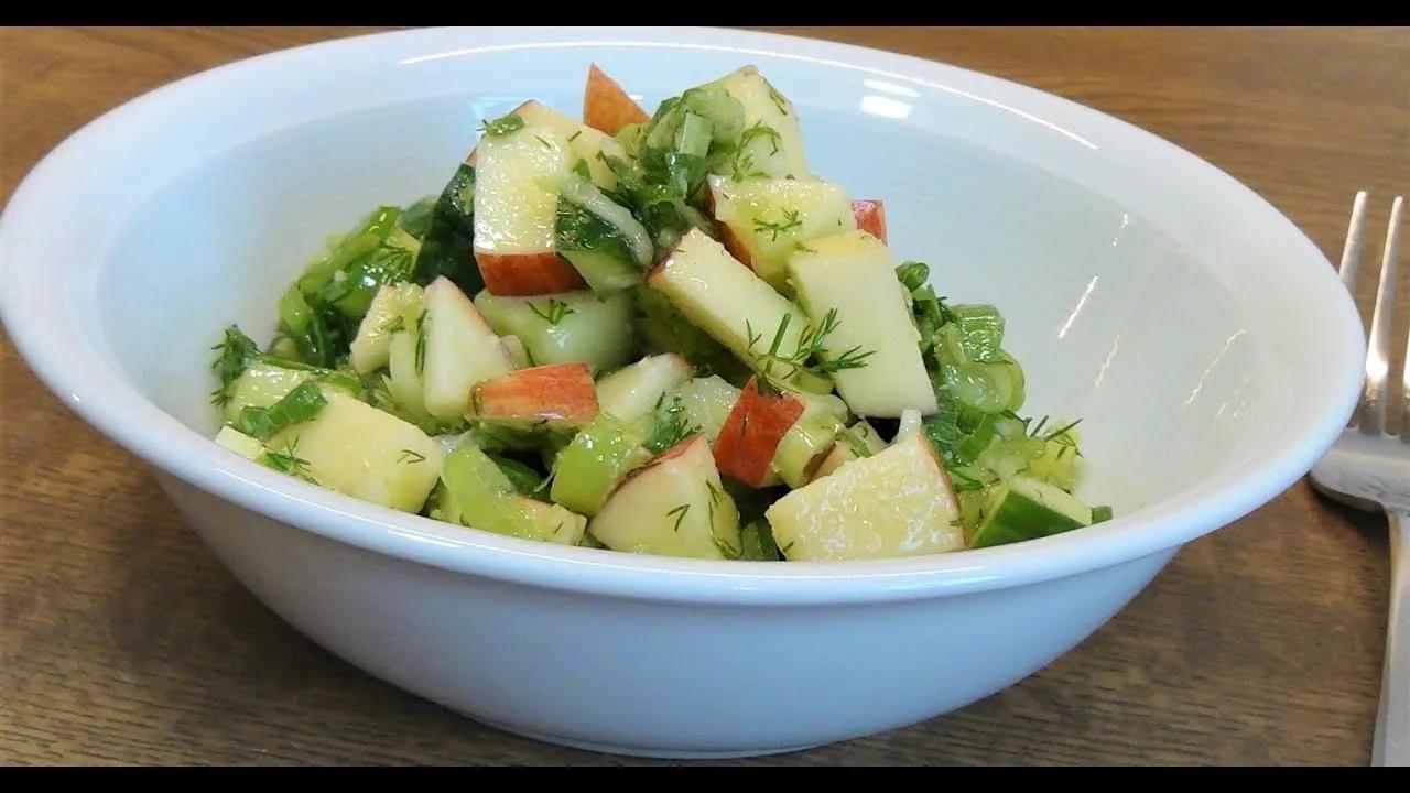 Apfel Gurkensalat Rezept / Video / Vegan - YouTube