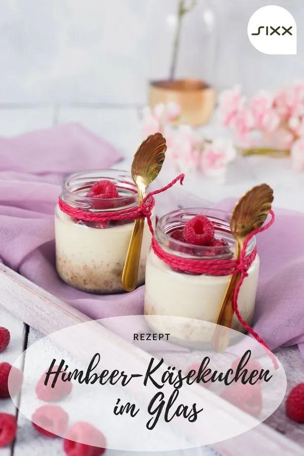 Himbeer-Käsekuchen im Glas | Käsekuchen mit himbeeren, Käsekuchen im ...