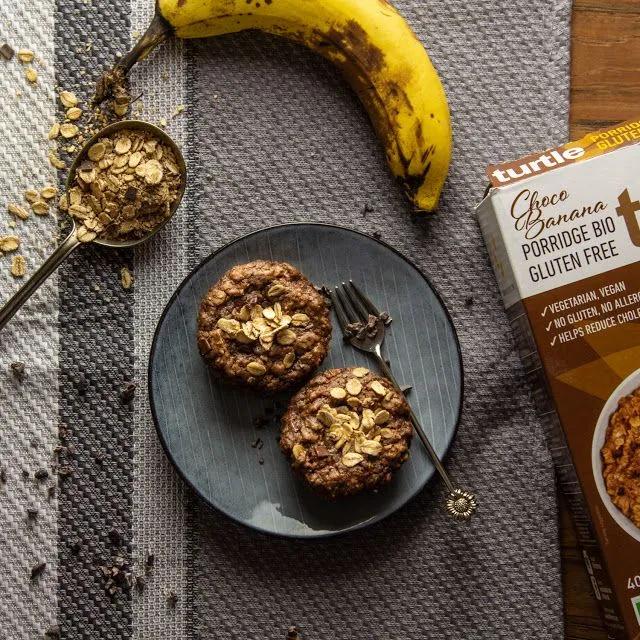 Choco Banana Oat Muffins | Mat, Bakning