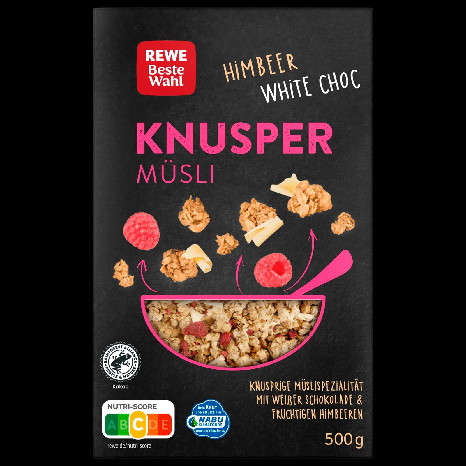 REWE Beste Wahl Knusper Müsli weiße Schokolade Himbeere 500g bei REWE ...