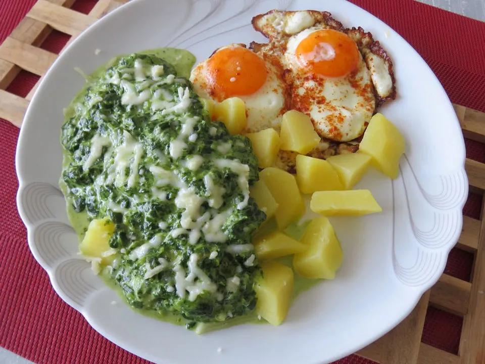 Kartoffeln, Spinat, Käse und Ei von axel-42| Chefkoch