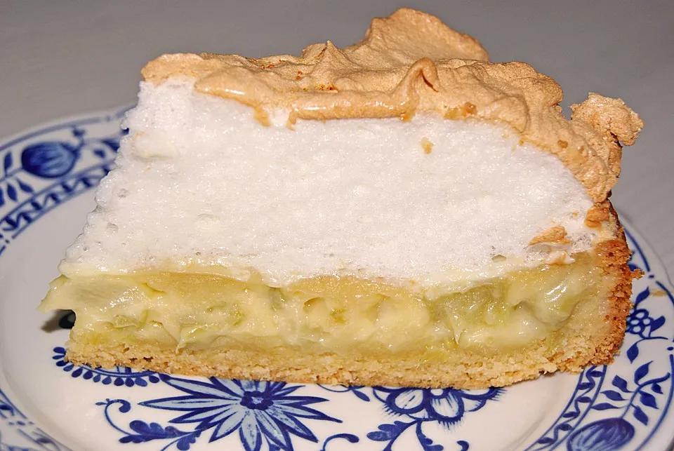 Rhabarberkuchen mit Sahneguss und Baiserhaube von marylou | Chefkoch.de