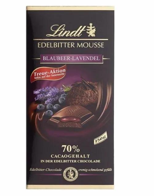 Lindt Edelbitter Mousse Blaubeer Lavendel Schokolade 150 g Chocolate ...