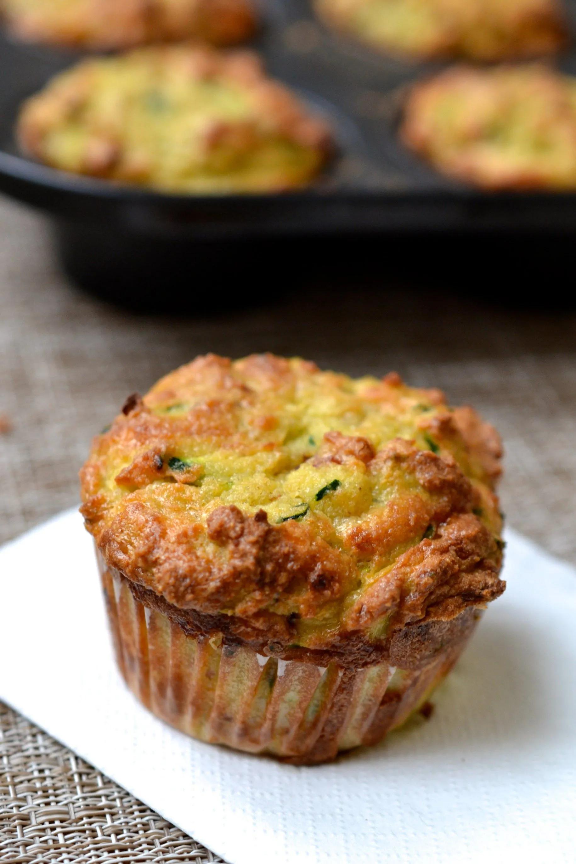 Delicious savoury muffins with zucchini, cheddar and pancetta. These ...
