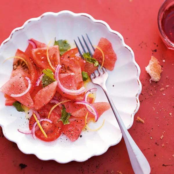 Tomaten-Grapefruit-Salat mit Zitronen-Vanille-Dressing Rezept ...