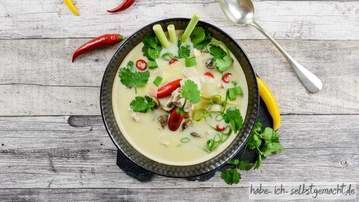 Tom Kha Gai - Thailändische Suppe mit Kokosmilch - Habe ich selbstgemacht