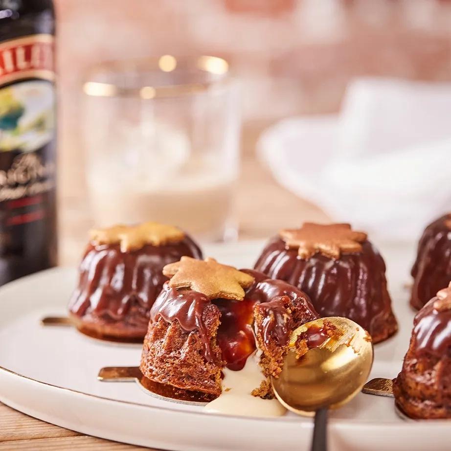 Baileys Sticky Toffee Pudding with Salted Caramel and Custard