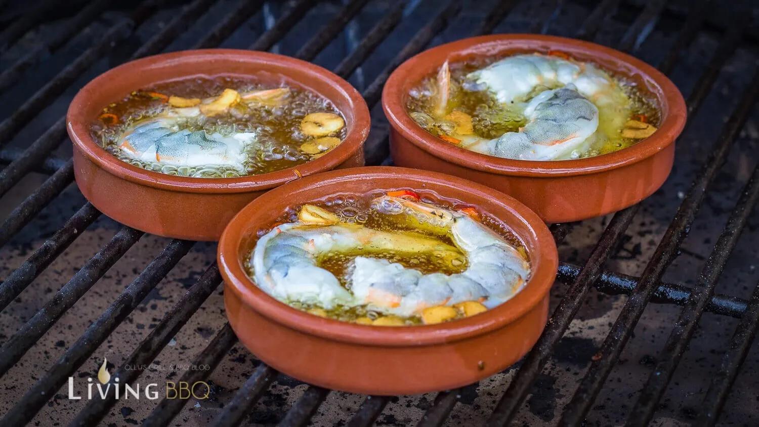 Garnelen in Olivenöl mit Knoblauch - Tapas vom Grill | Living BBQ