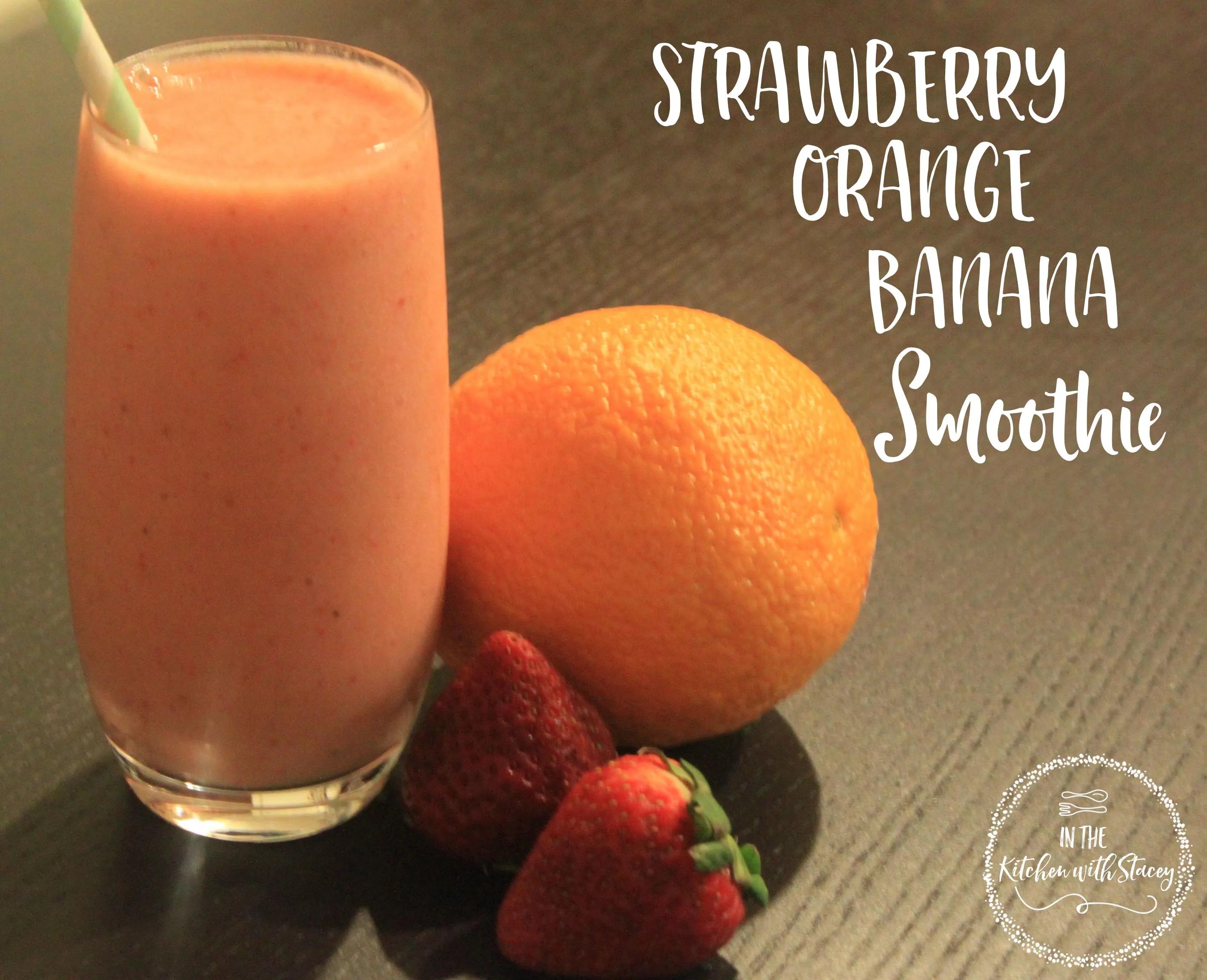 Strawberry Orange Banana Smoothie | Orange banana smoothie recipe
