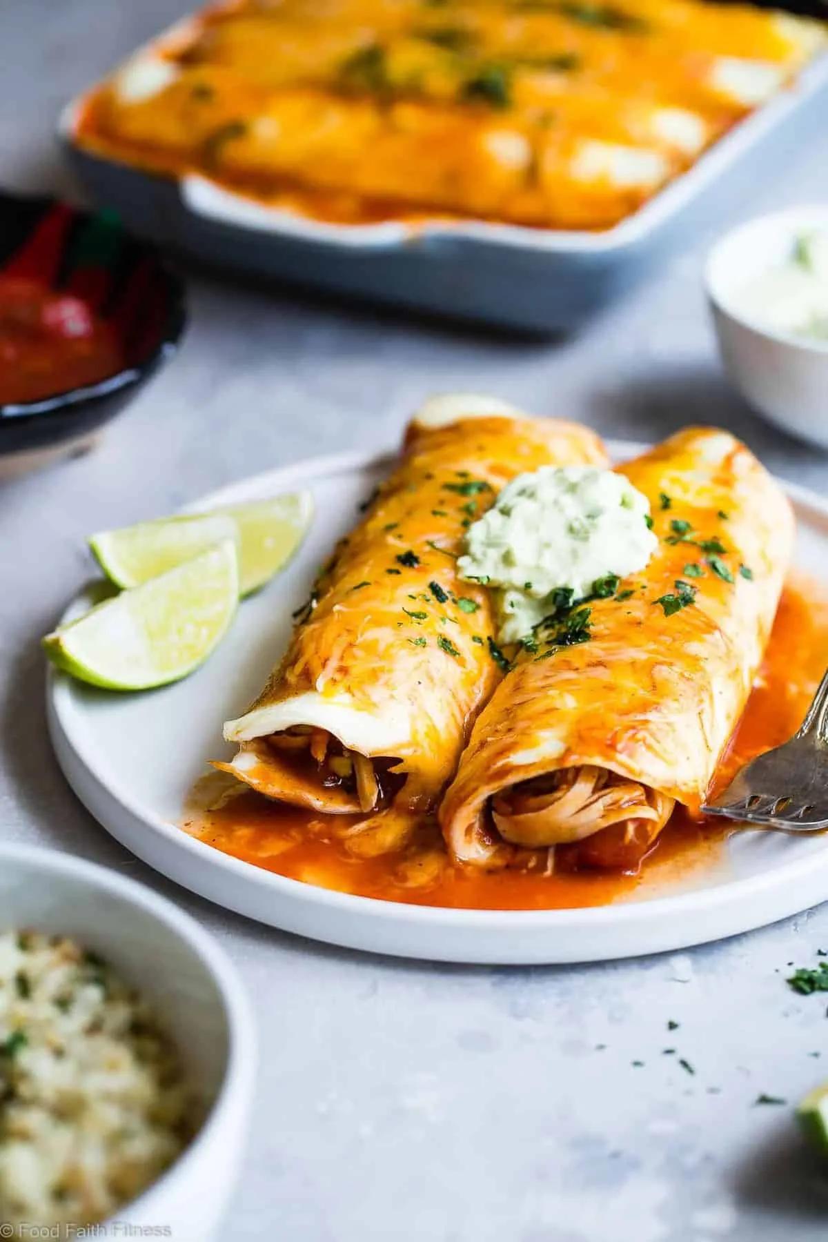 Healthy Low Carb Chicken Enchilada Recipe | Food Faith Fitness