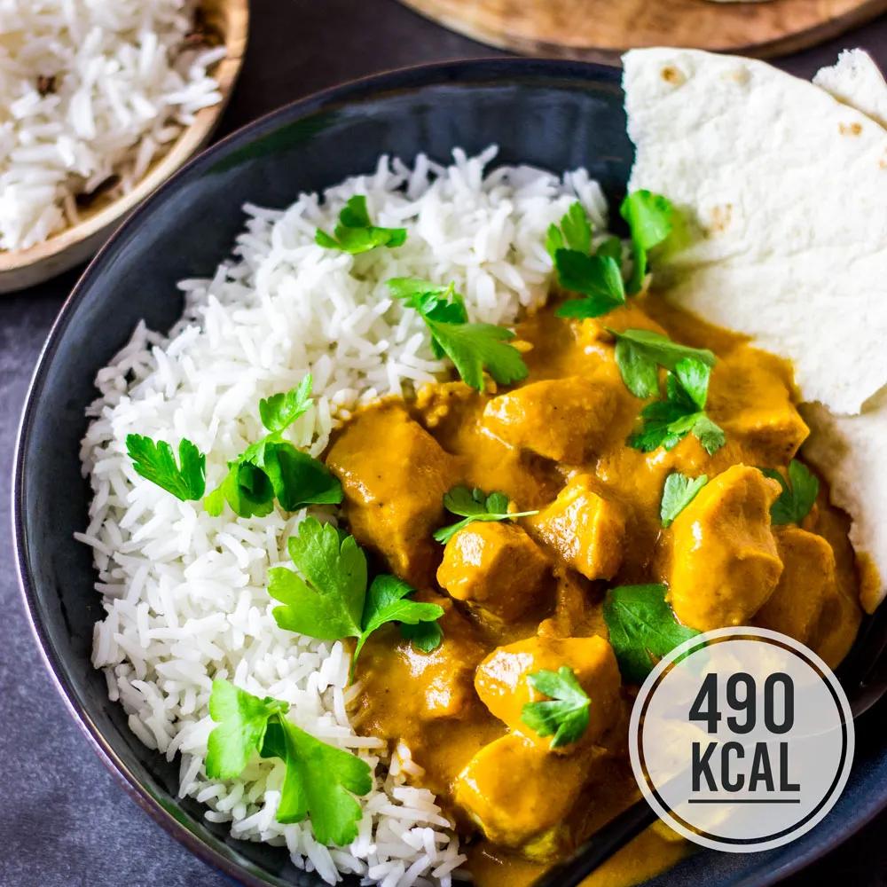 Indisches Hähnchen Curry mit Reis (kalorienarm, schnell und einfach ...