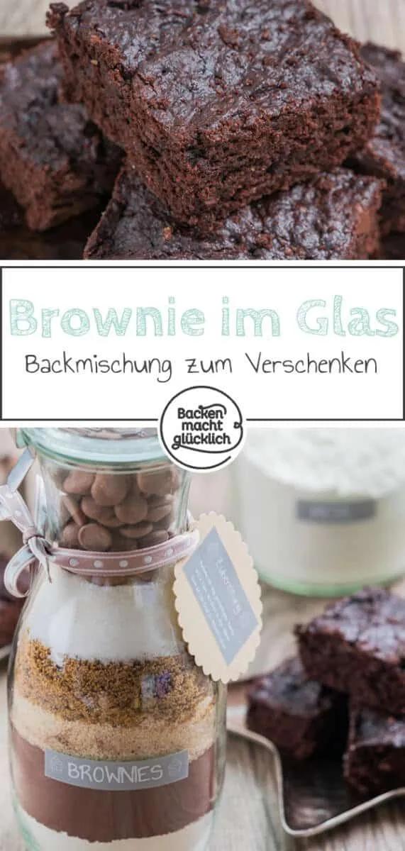 Brownie-Backmischung im Glas | Backen macht glücklich