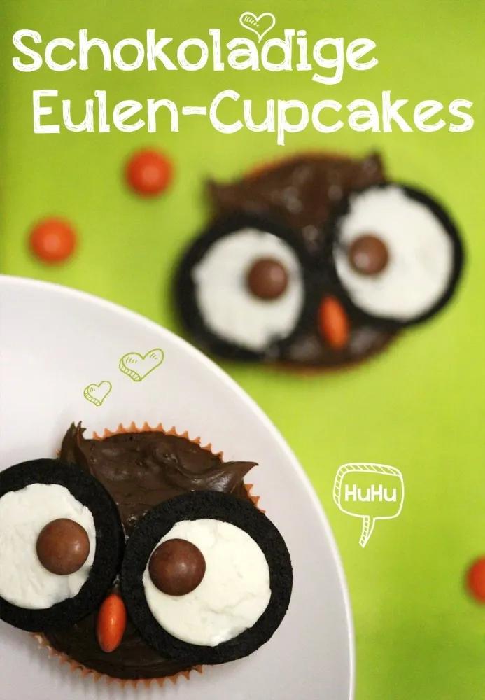 Schokoladige Cupcake-Eulen | One Glimpse | Cupcakes, Eule, Eulen cupcakes
