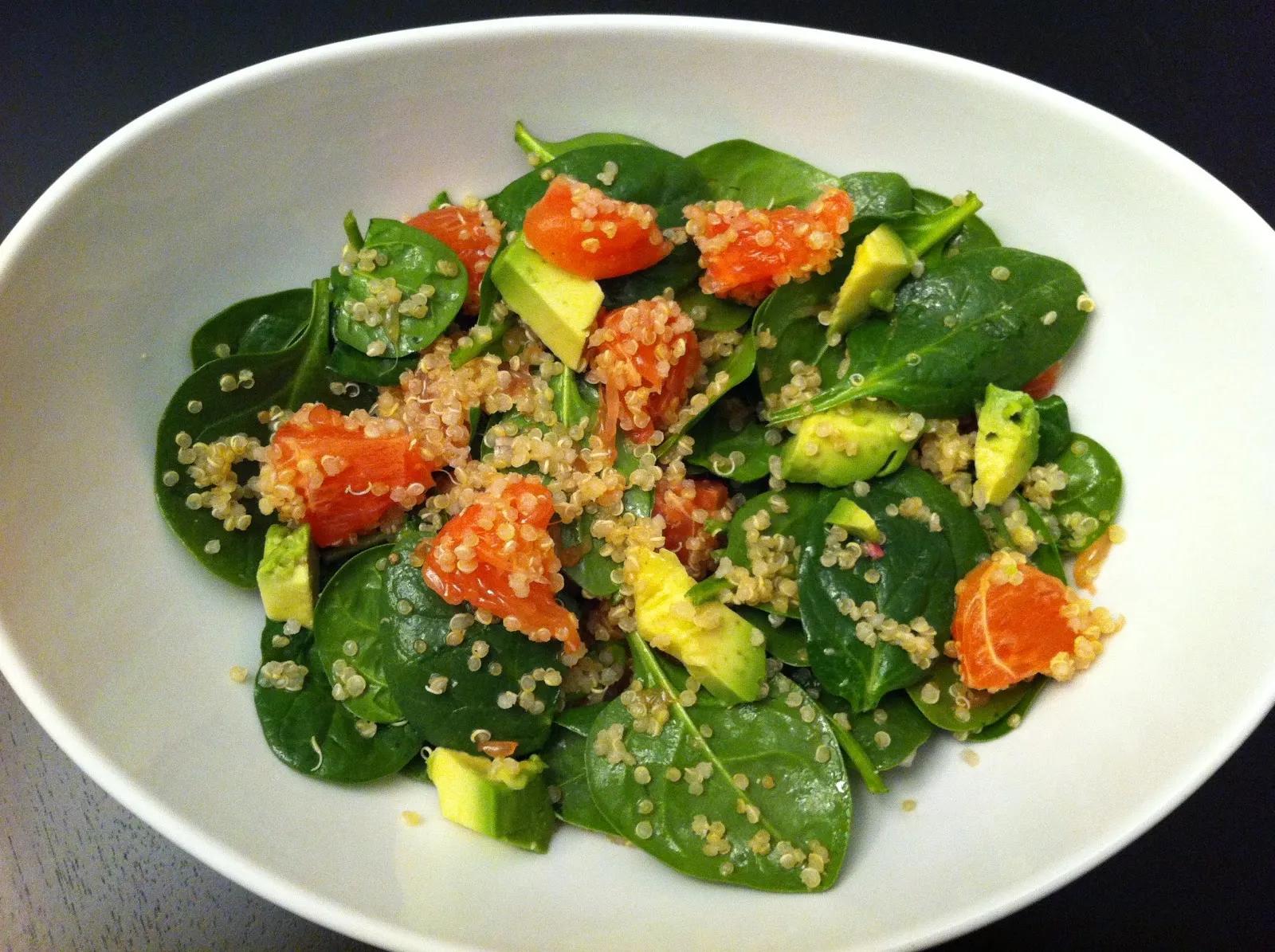 Playing With My Food!: Spinach Quinoa Salad with Grapefruit and Avocado