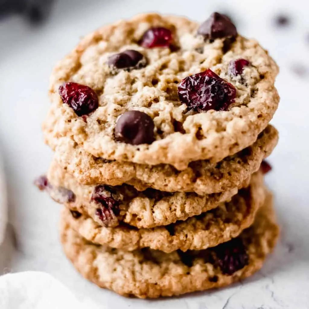 Oatmeal Cranberry Chocolate Chip Cookies - Delicious Little Bites