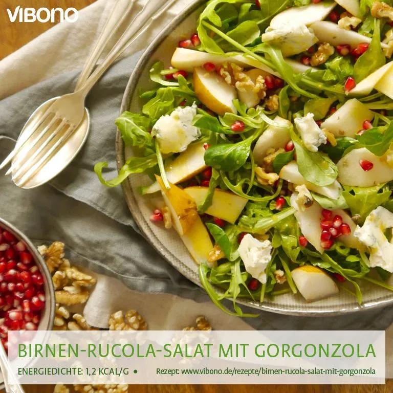 Birnen-Rucola-Salat mit Gorgonzola | Vibono | Rucola salat, Ruccola ...