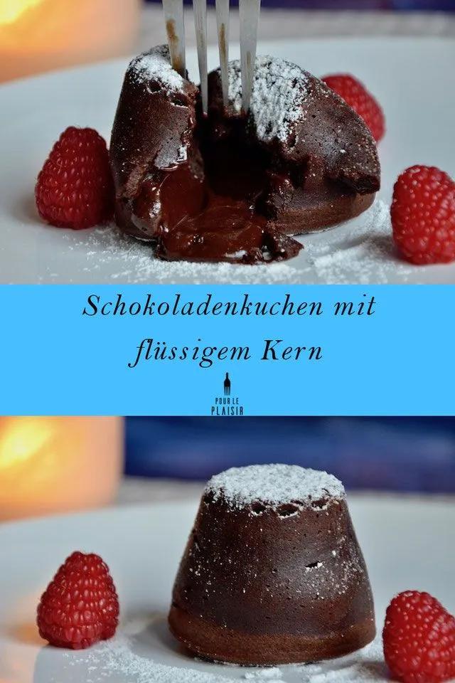 Schokoladenkuchen flüssiger Kern | Schokoladenkuchen, Schokoladenkuchen ...