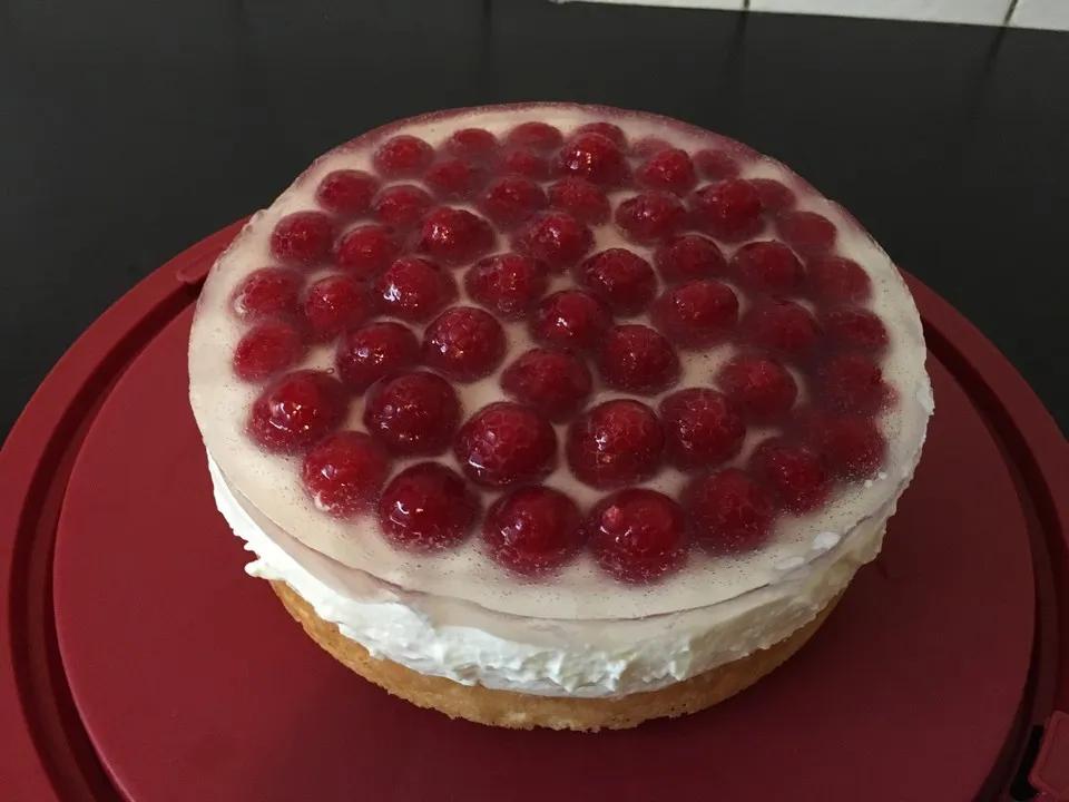 Frische Himbeertorte mit Schmand von BärbelW | Chefkoch.de