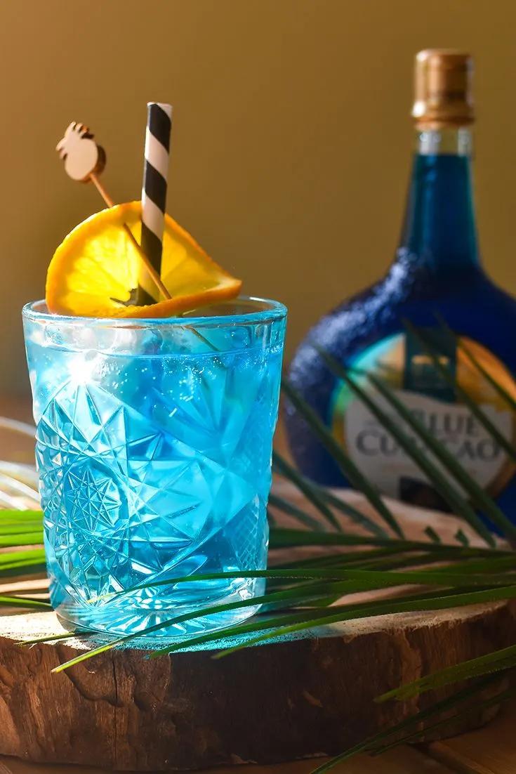 Blue Gin Delight Cocktail Recipe | Senior Curaçao Liqueur | Gin ...