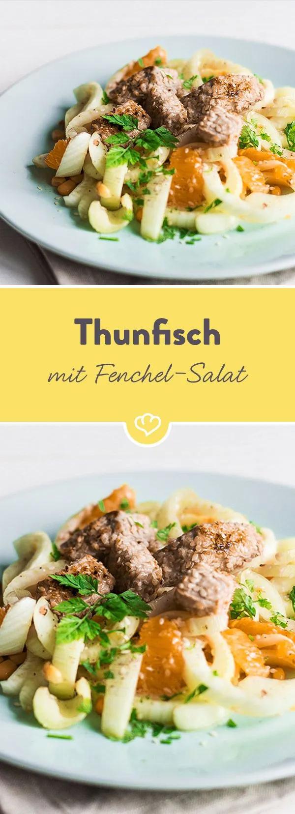 Leichte, schnelle Küche mit Wow-Effekt: Thunfisch auf Orangen-Fenchel ...