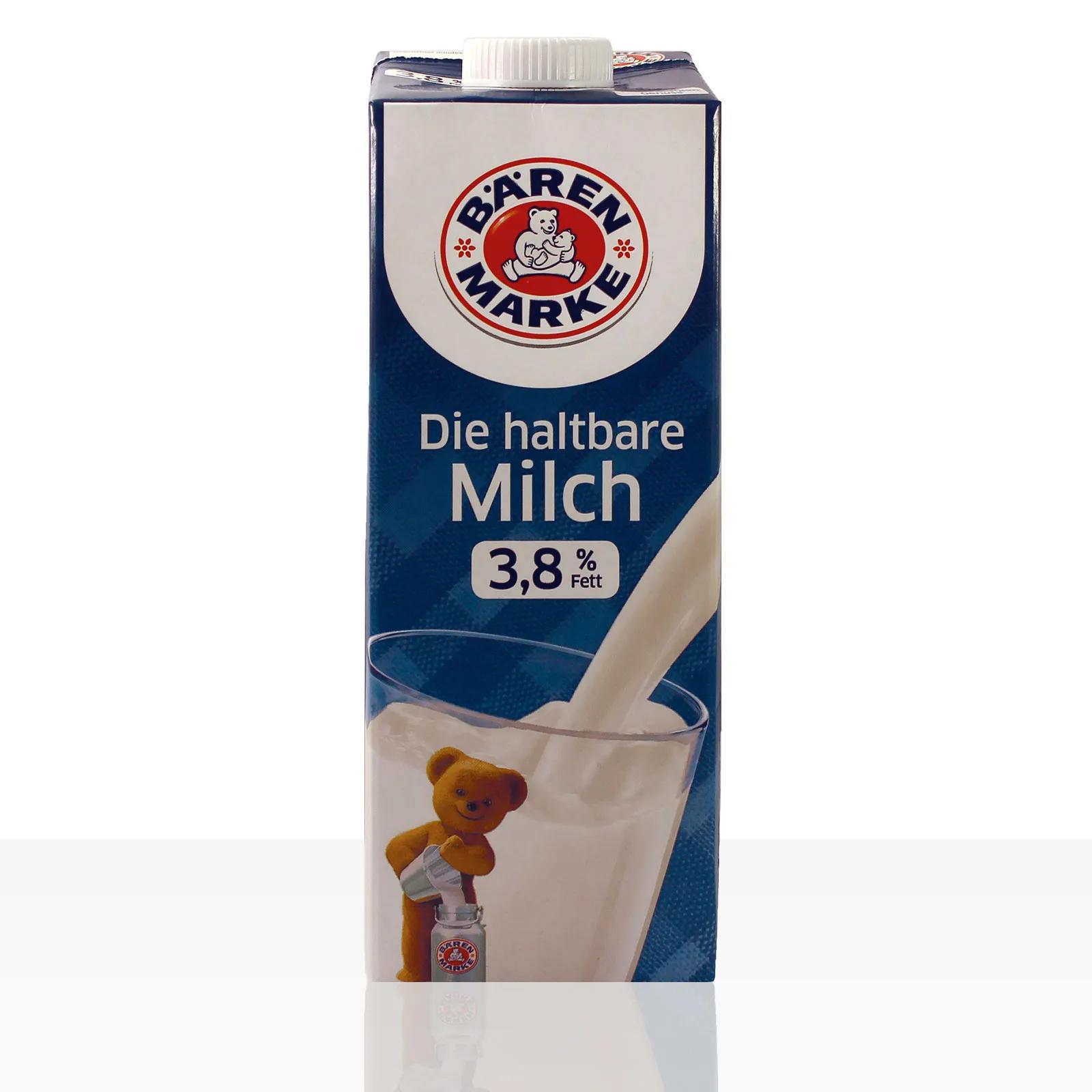 Bärenmarke Die haltbare Milch 3,8% Fett, Vollmilch mit Drehverschluss ...