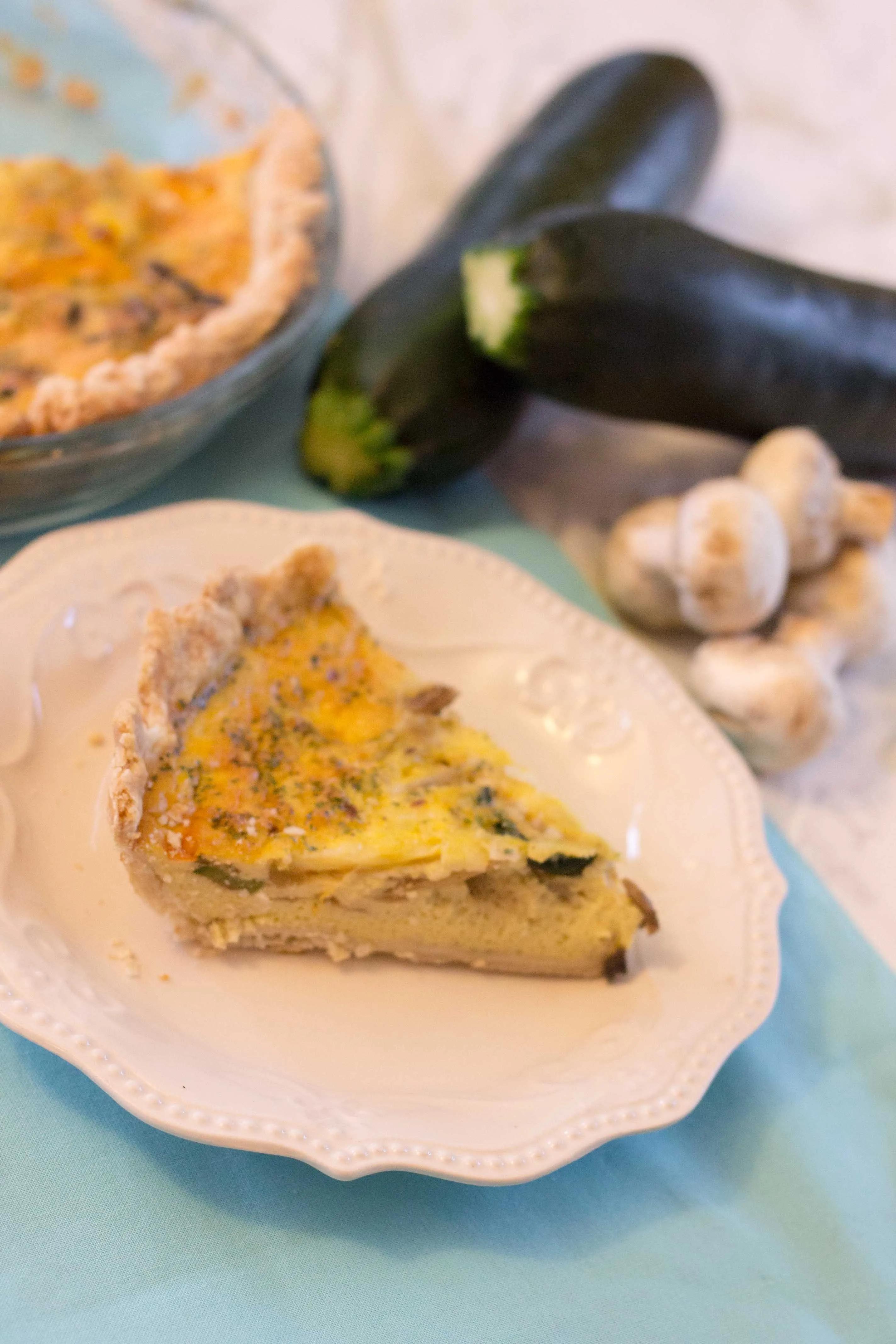 Zucchini Mushroom Quiche-5 - All My Good Things