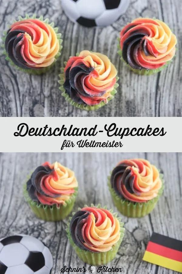 Deutschland-Cupcakes für die WM - Schnin&amp;#39;s Kitchen | Cupcakes, Kuchen ...