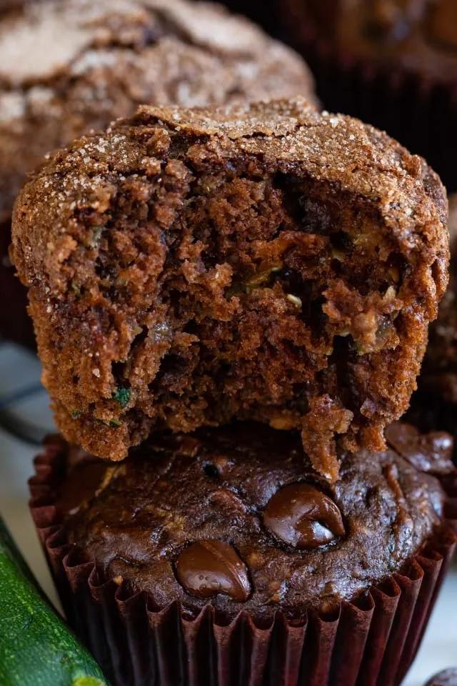 Chocolate Zucchini Muffins Recipe - Crazy for Crust